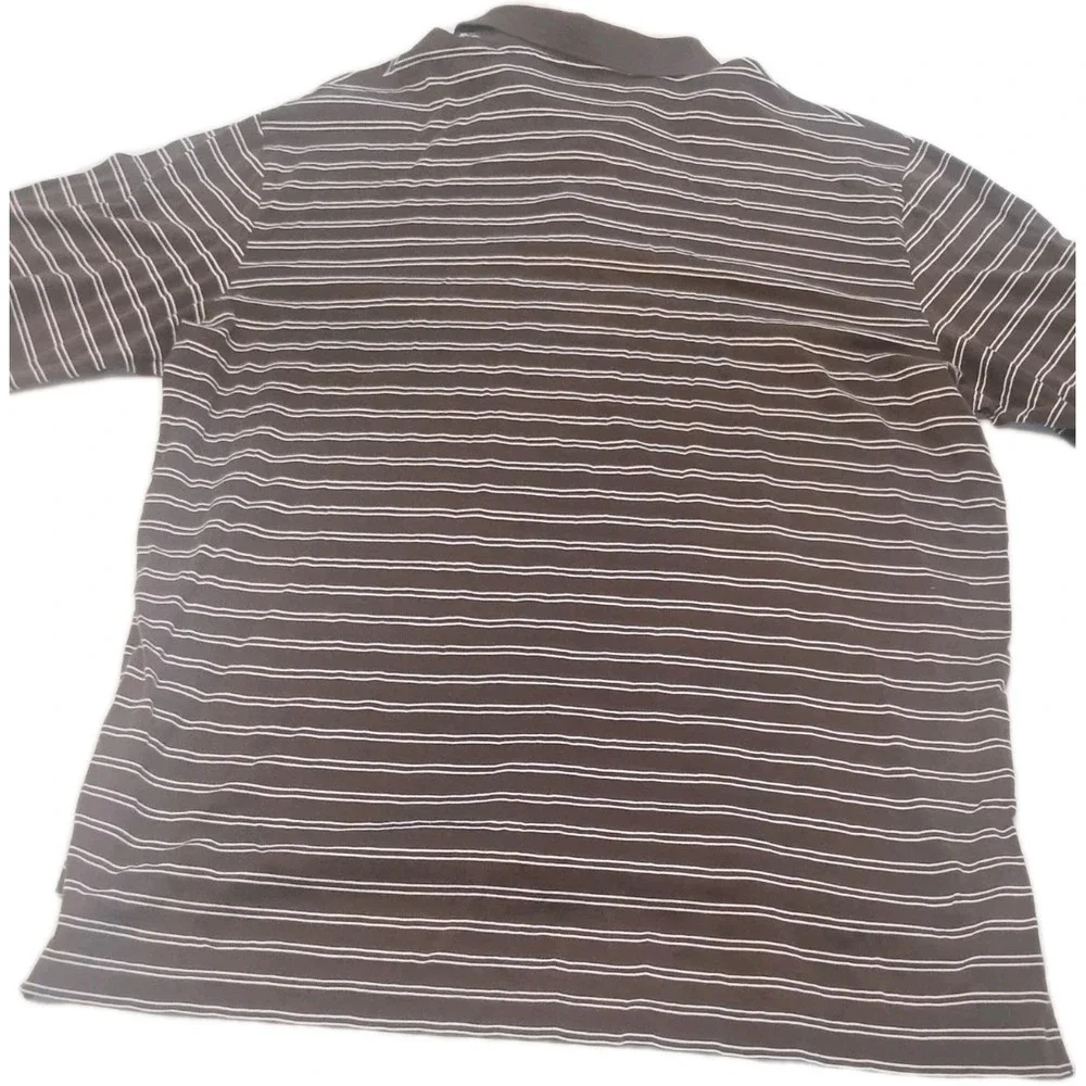 Ralph Lauren Polo Golf‎ 100 % Pima Cotton Polo Shirt L Men's Brown Tan Striped